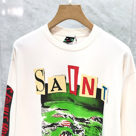 セント マイケル偽物 × TEARS コラボ メンズ レディース長袖 Tシャツ高品質