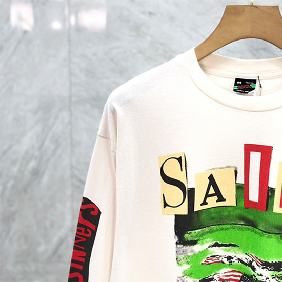 セント マイケル偽物 × TEARS コラボ メンズ レディース長袖 Tシャツ高品質