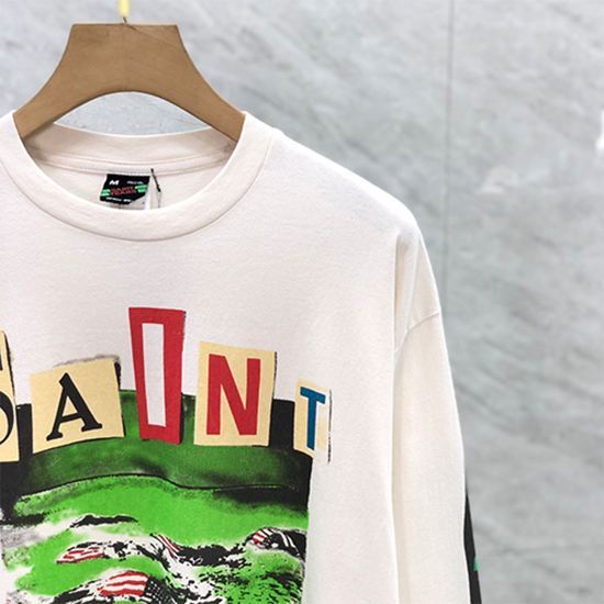 セント マイケル偽物 × TEARS コラボ メンズ レディース長袖 Tシャツ高品質