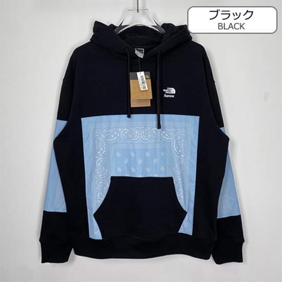 シュプリーム偽物 × ノースフェイス コラボ フード 人気のパーカー高品質