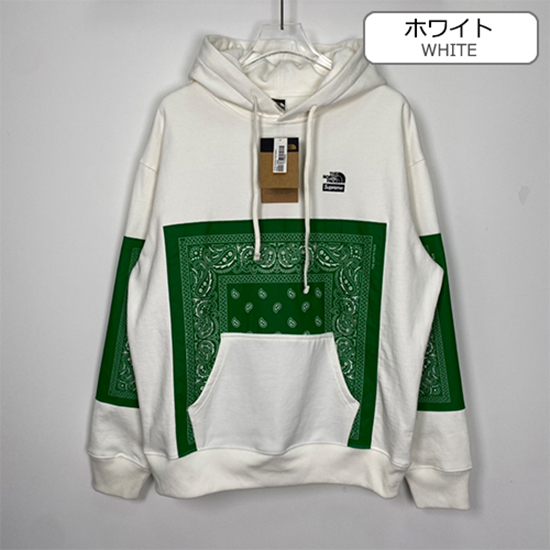 シュプリーム偽物 × ノースフェイス コラボ フード 人気のパーカー高品質