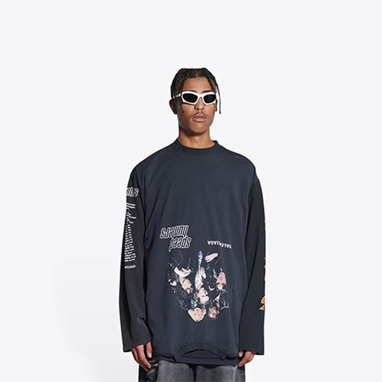 バレンシアガ 偽物 メンズ 長袖 Tシャツ