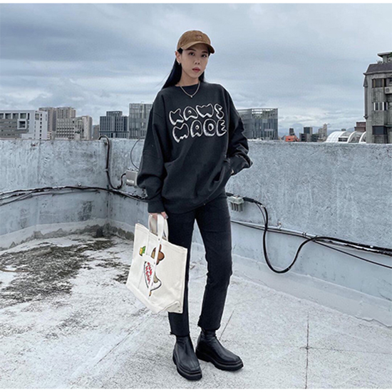 ヒューマンメイド偽物 × KAWS コラボ 長袖 スウェットTシャツ 高品質