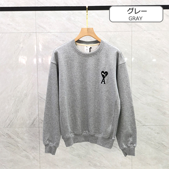 アミ × プーマ 偽物コラボ 長袖 スウェットTシャツ 高品質