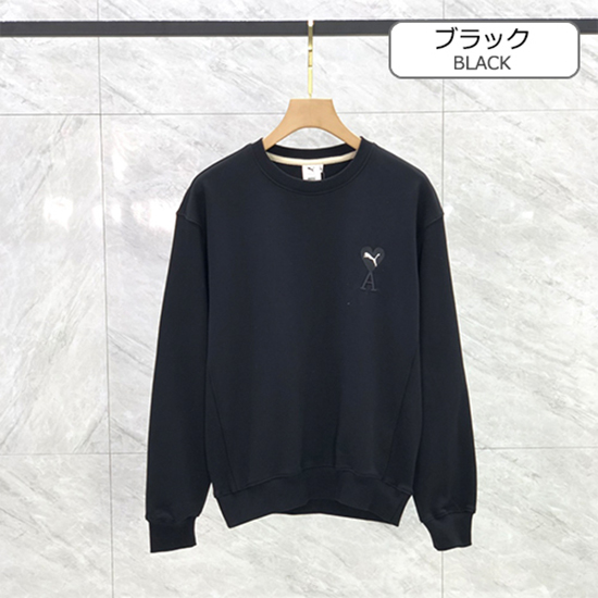 アミ × プーマ 偽物コラボ 長袖 スウェットTシャツ 高品質