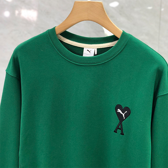 アミ × プーマ 偽物コラボ 長袖 スウェットTシャツ 高品質