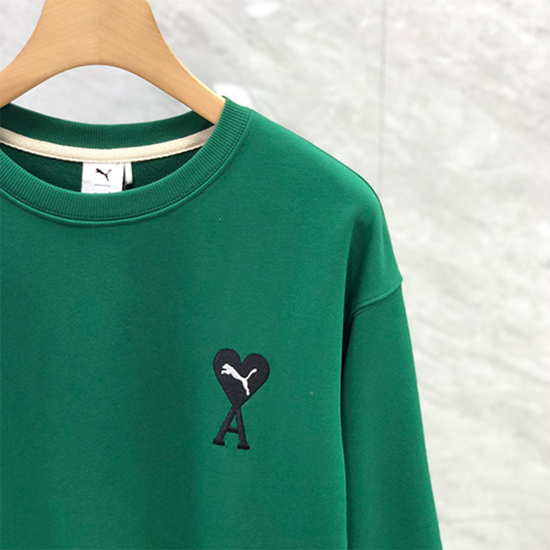 アミ × プーマ 偽物コラボ 長袖 スウェットTシャツ 高品質