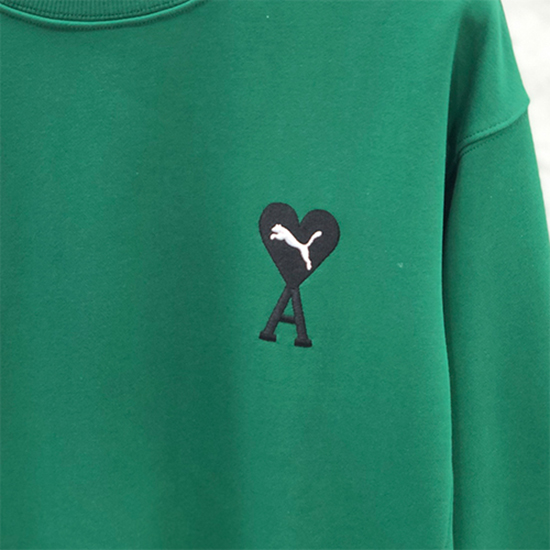 アミ × プーマ 偽物コラボ 長袖 スウェットTシャツ 高品質
