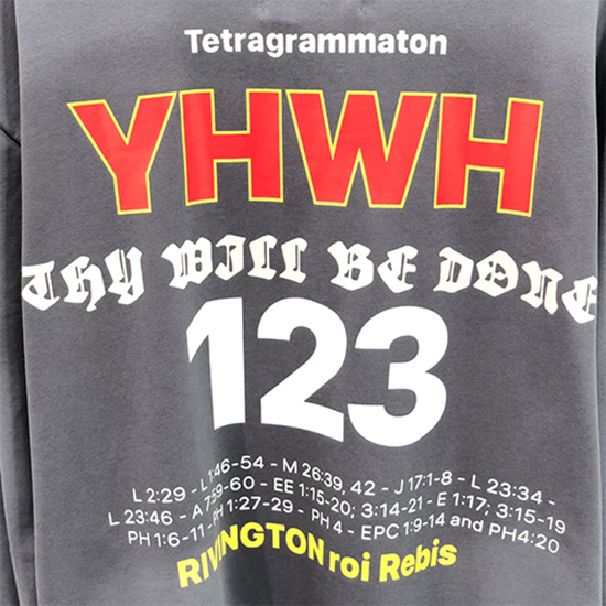 フィアオブゴッド偽物 ×アルアルアル123  コラボ メンズ 長袖 Tシャツ  ロンT