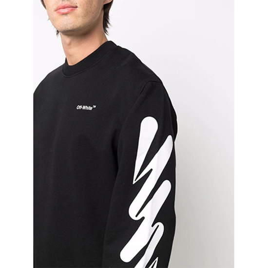 オフホワイト 偽物長袖 スウェットTシャツ