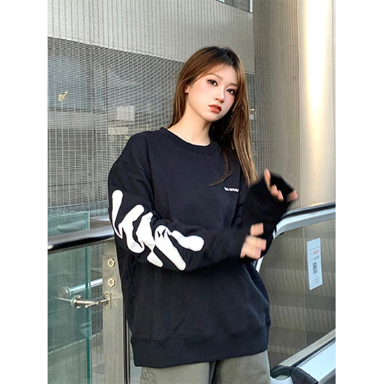 オフホワイト 偽物長袖 スウェットTシャツ