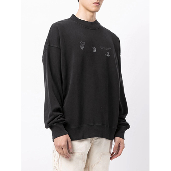 オフホワイト偽物 長袖 スウェットTシャツ