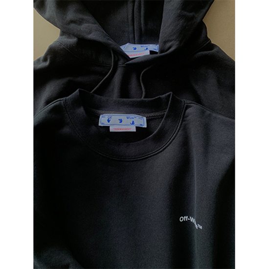 オフホワイト 偽物長袖 スウェットTシャツ