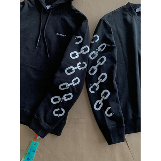 オフホワイト 偽物長袖 スウェットTシャツ