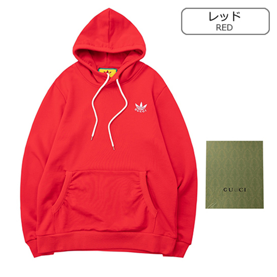 グッチスーパーコピー × アディダス コラボ パーカー フード Tシャツ