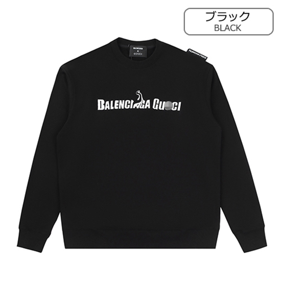 グッチ × バレンシアガコピー スウェット長袖 Tシャツ