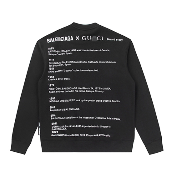 グッチ × バレンシアガコピー スウェット長袖 Tシャツ