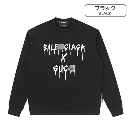 グッチ × バレンシアガコピー スウェット長袖 Tシャツ