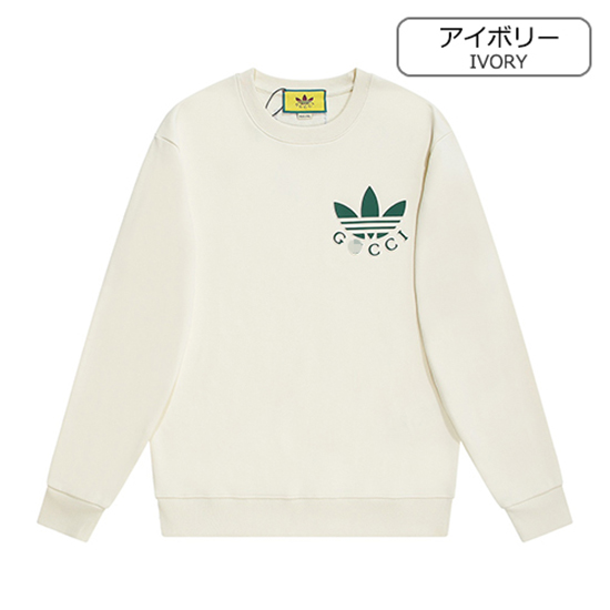 グッチ × アディダスコピー スウェット長袖 Tシャツ