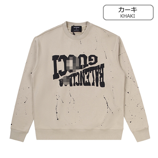グッチ × バレンシアガコピー スウェット長袖 Tシャツ