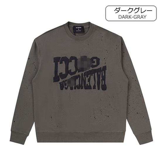 グッチ × バレンシアガコピー スウェット長袖 Tシャツ