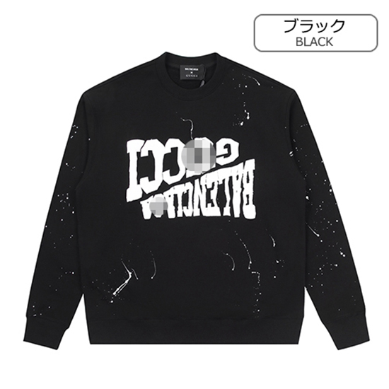 グッチ × バレンシアガコピー スウェット長袖 Tシャツ