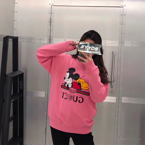 グッチ × DISNEYコピー   スウェット長袖 Tシャツ