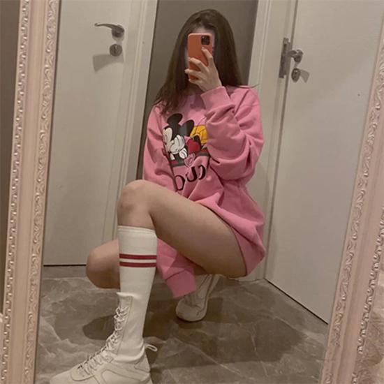 グッチ × DISNEYコピー   スウェット長袖 Tシャツ