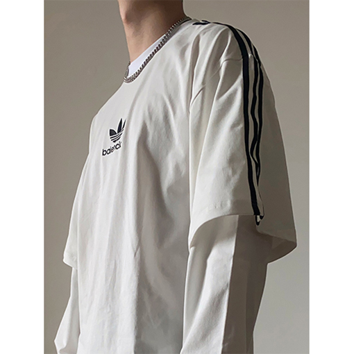 バレンシアガスーパーコピー × アディダス コラボ 長袖 Tシャツ ロンT