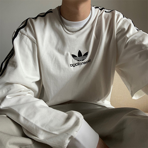 バレンシアガスーパーコピー × アディダス コラボ 長袖 Tシャツ ロンT
