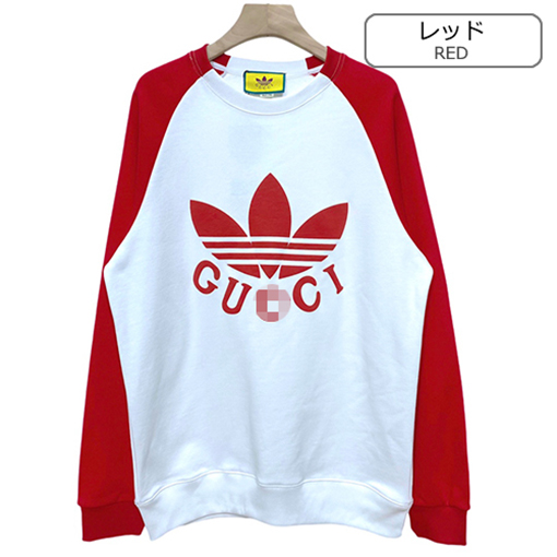 グッチ スーパーコピー× アディダス コラボ  スウェット長袖 Tシャツ
