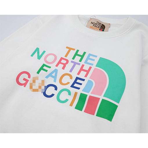 グッチコピー × ノースフェイス スウェット長袖 Tシャツ