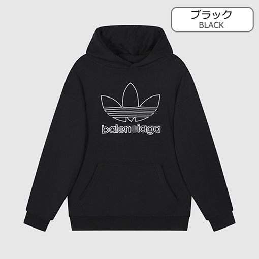 バレンシアガコピー× アディダスコラボ フード メンズ レディース 人気のパーカー