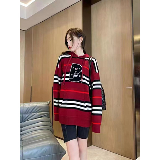 バーバリー偽物 × POP TRADINGCOMPANY コラボ 流行り ニットセーター