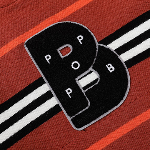 バーバリー偽物 × POP TRADINGCOMPANY コラボ 流行り ニットセーター