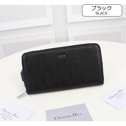 ディオール激安  長財布 Oblique Galaxy ファスナ付き  高品質