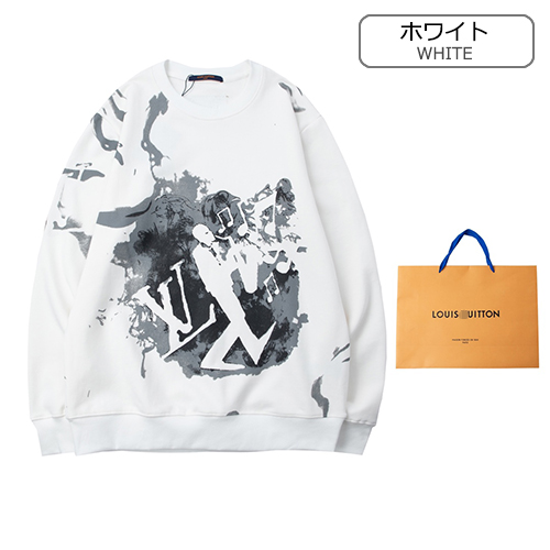 ルイヴィトンメンズ レディース 長袖 偽物スウェットTシャツ