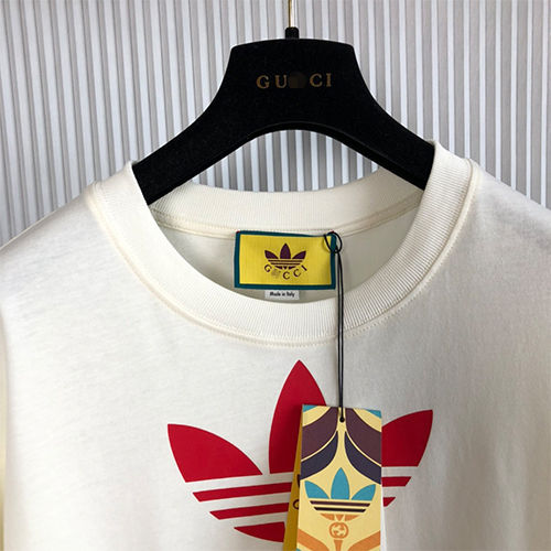グッチ偽物×アディダスメンズ レディース 半袖Tシャツ