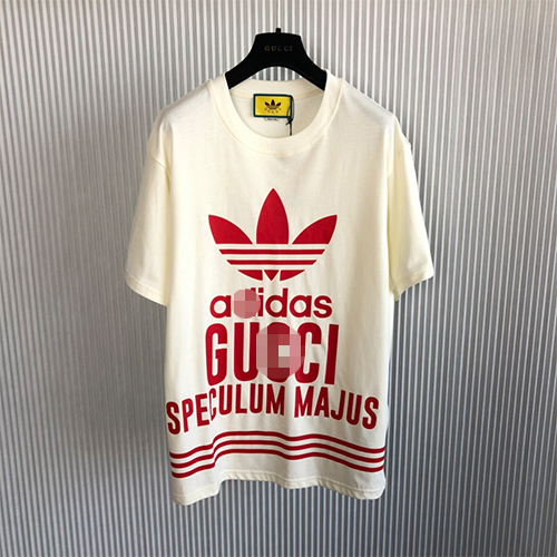 グッチコピー×アディダスメンズ レディース 半袖Tシャツ