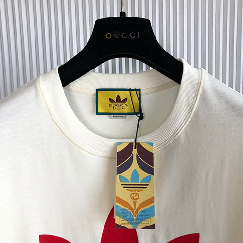グッチコピー×アディダスメンズ レディース 半袖Tシャツ