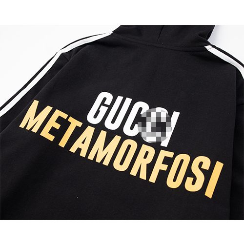 グッチ × アディダス コラボ コピー  パーカー フード 長袖Tシャツ