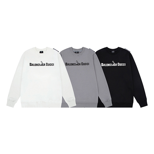 バレンシアガ × グッチ コラボ 偽物  長袖　スウェットTシャツ