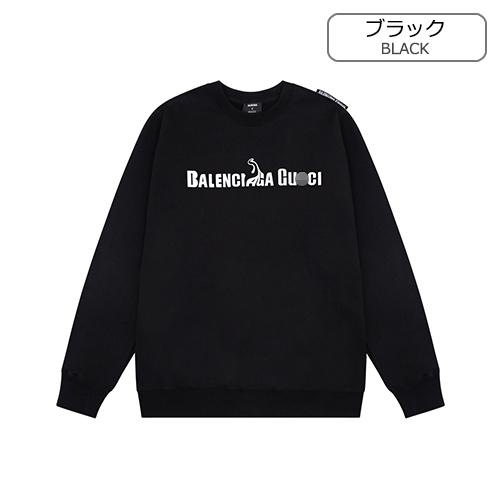 バレンシアガ × グッチ コラボ 偽物  長袖　スウェットTシャツ