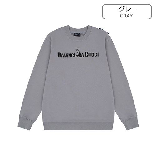 バレンシアガ × グッチ コラボ 偽物  長袖　スウェットTシャツ