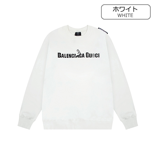 バレンシアガ × グッチ コラボ 偽物  長袖　スウェットTシャツ