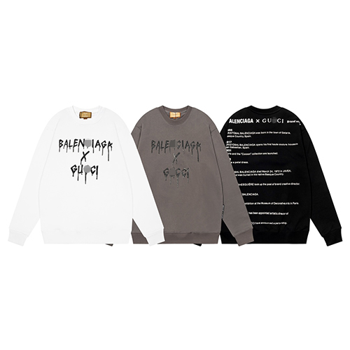 バレンシアガ × グッチ コラボ スーパーコピー 長袖 スウェットTシャツ