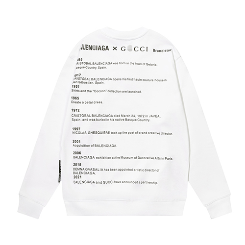 バレンシアガ × グッチ コラボ スーパーコピー 長袖 スウェットTシャツ