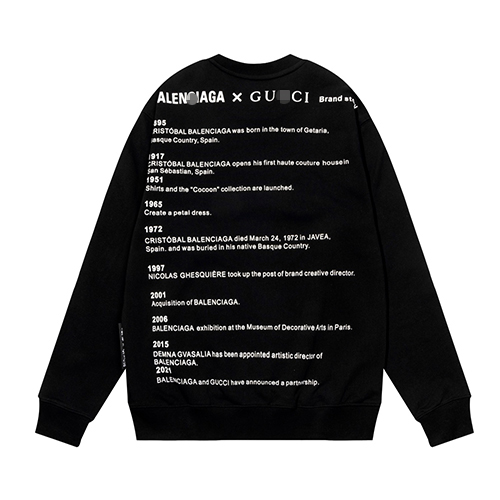 バレンシアガ × グッチ コラボ スーパーコピー 長袖 スウェットTシャツ