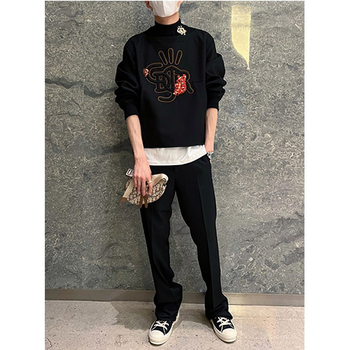 ディオール × TRAVIS SCOTT コラボコピー  長袖 スウェットTシャツ 高品質