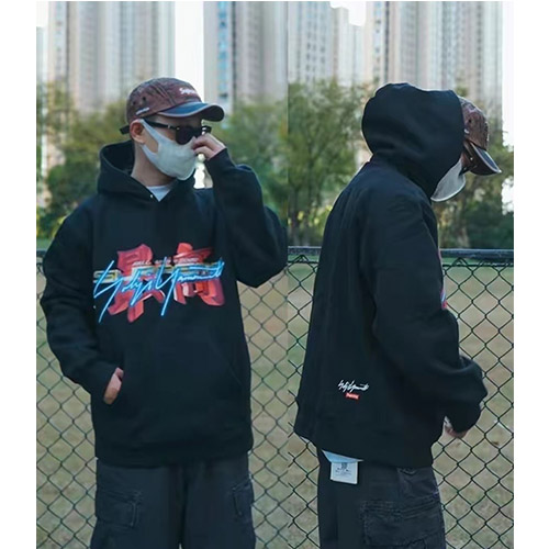 シュプリーム × ヨウジヤマモト 偽物  フード Tシャツ パーカー